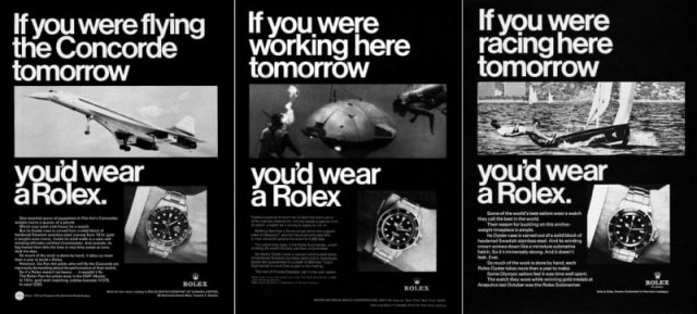 Iconische Rolex advertenties